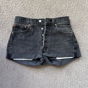 Levi's Black High-Rise Denim Shorts